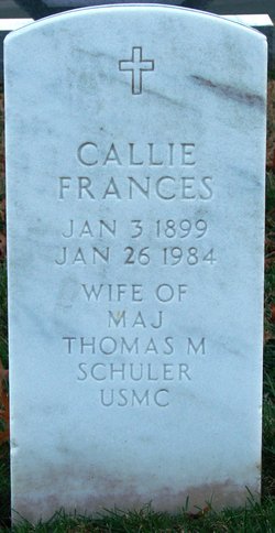 Callie Frances <I>Oliver</I> Schuler 