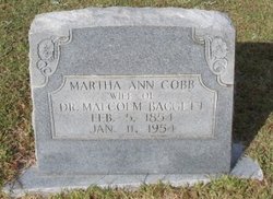 Martha Ann <I>Cobb</I> Baggett 