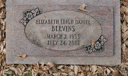 Elizabeth Leigh <I>Daniel</I> Blevins 
