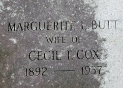 Marguerite L <I>Butt</I> Cox 