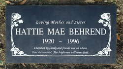 Hattie Mae <I>Harbison</I> Behrend 