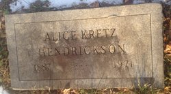 Alice Emily <I>Kretz</I> Hendrickson 