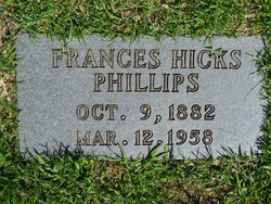 Frances <I>Hicks</I> Phillips 