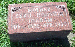 Sybil Nellie <I>Houston</I> Ingram 