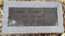 Annie Esther <I>Stubbs</I> Eddy 