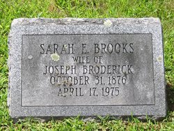 Sarah E <I>Brooks</I> Broderick 