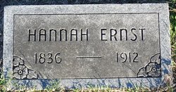Hannah Elizabeth <I>Vorhis</I> Ernst 