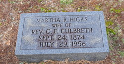 Martha Ruffin <I>Hicks</I> Culbreth 