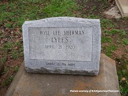 Rose Lee <I>Sherman</I> Lyles 