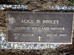 Alice <I>DeLawder</I> Bosley 