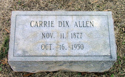 Carrie <I>Dix</I> Allen 