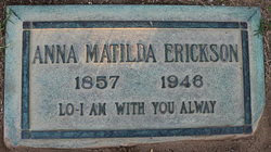 Anna Matilda <I>Swanson</I> Erickson 