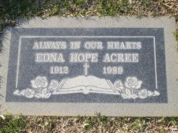 Edna Hope <I>Bradley</I> Acree 