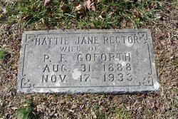 Hattie <I>Rector</I> Goforth 