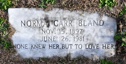 Norma <I>Carr</I> Bland 