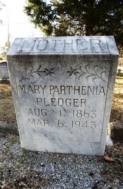 Mary Parthenia <I>Whitfield</I> Pledger 