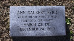 Ann <I>Saleeby</I> Byrd 