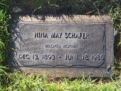 Nina May <I>Walter</I> Schafer 