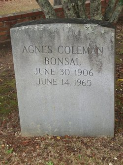 Agnes <I>Coleman</I> Bonsal 