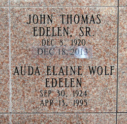 Auda Elaine <I>Wolf</I> Edelen 