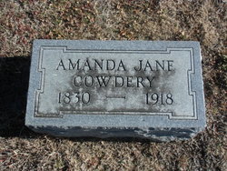 Amanda Jane <I>Tarr</I> Cowdery 