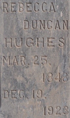 Rebecca <I>Duncan</I> Hughes 