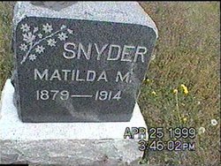 Matilda Margaret <I>Miller</I> Snyder 