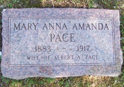 Mary Anna Amanda <I>Almand</I> Pace 