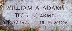 William A Adams 