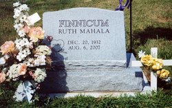 Ruth Mahala <I>Ellison</I> Finnicum 