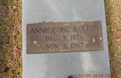 Sarah Ann “Annie” <I>Cone</I> Barton 