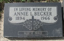 Annie Lucy “Nora” <I>Miller</I> Becker 