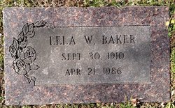 Lela W. <I>Gibson</I> Baker 