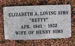 Elizabeth Ann “Betty” <I>Loving</I> Sims 