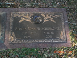 Bertha <I>Sonnier</I> Schumacher 