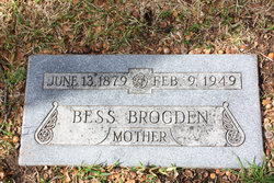 Bess “Bessie” <I>Johnson</I> Brogden 