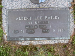Pvt Albert Lee Bailey 