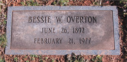 Bessie Lee <I>Wallace</I> Overton 
