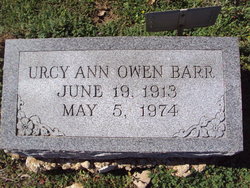 Urcy Ann <I>Owen</I> Barr 
