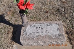 Dora Ann <I>Dodrill</I> Baker 