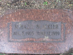 Mary Hazel Blackler 