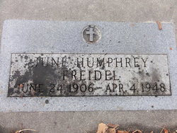 June <I>Humphrey</I> Freidel 