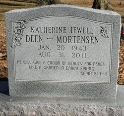 Katherine Jewell “Kathy” <I>Deen</I> Mortensen 