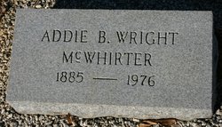 Addie B <I>Wright</I> McWhirter 