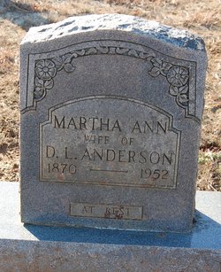 Martha Ann <I>Bonds</I> Anderson 