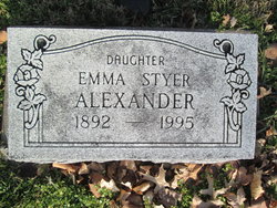 Emma <I>Styer</I> Alexander 