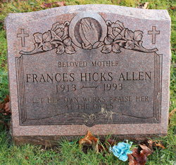Frances <I>Hicks</I> Allen 