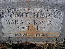 Maria <I>Benavides</I> Sanchez 
