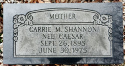 Carrie M <I>Caesar</I> Shannon 