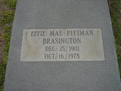 Effie Mae <I>Pittman</I> Brasington 